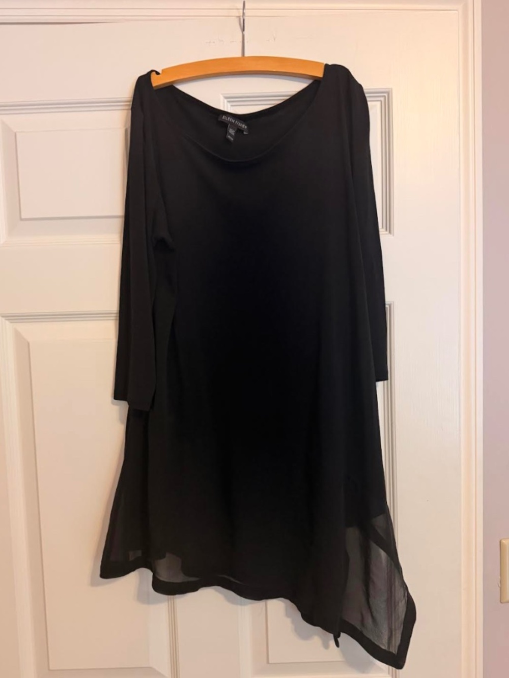 Eileen Fisher Black Asymmetrical Tunic, XS